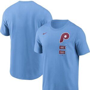 Nike Philadelphia Phillies light blue short sleeve t-shirt